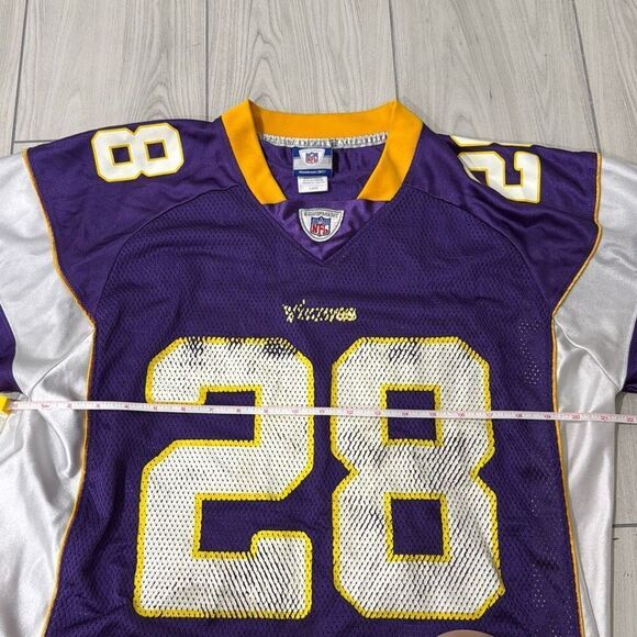 Adrian Peterson Jersey Purple Reebok Minnesota Vikings NFL Football #28 Men's La - Picture 4 of 6